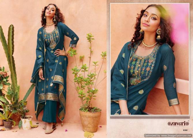Zaveri Zeenath Fancy Designer Festive Wear Silk Heavy Work Salwar Kameez Collection